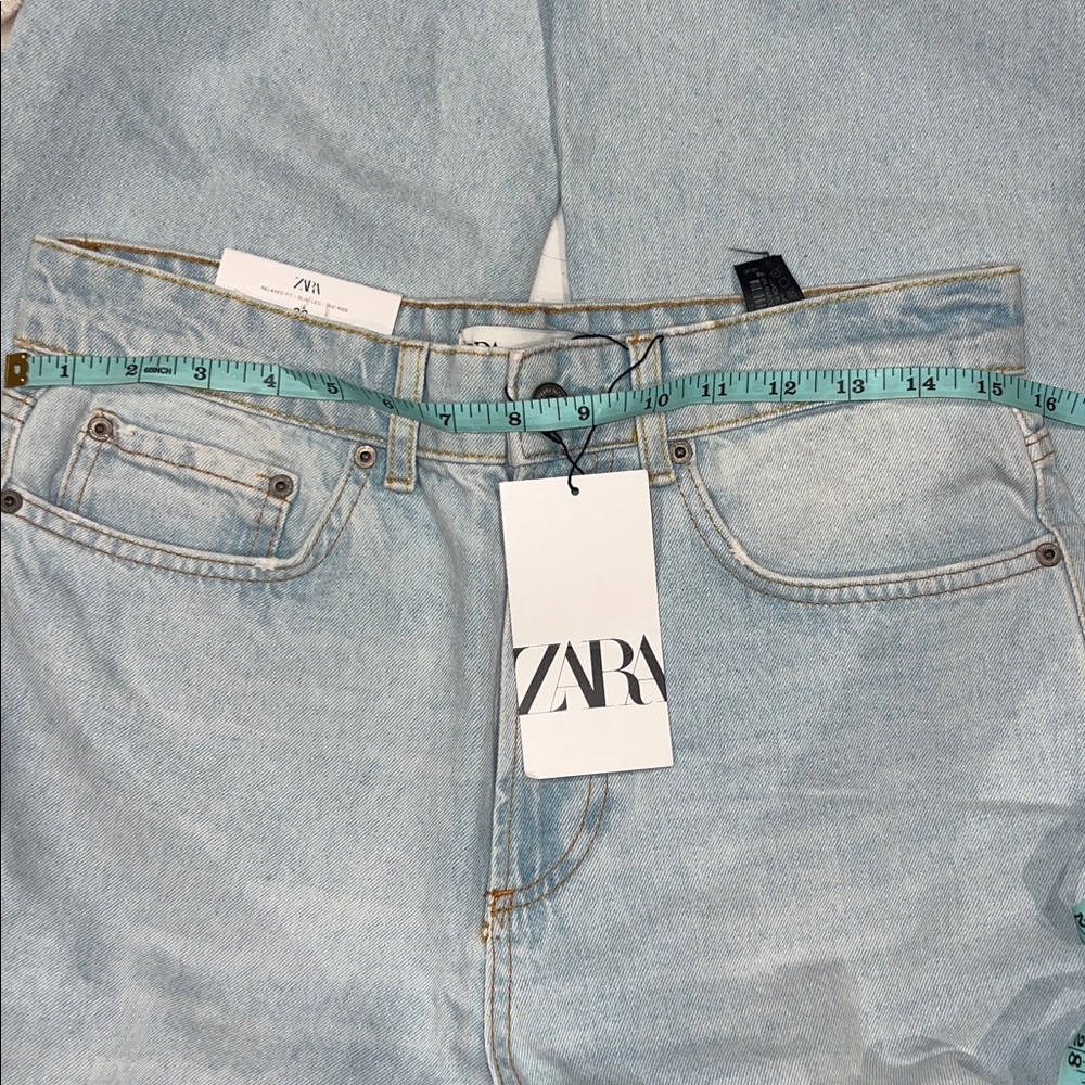 Blue loose fit Zara denim jeans - Picture 14 of 14